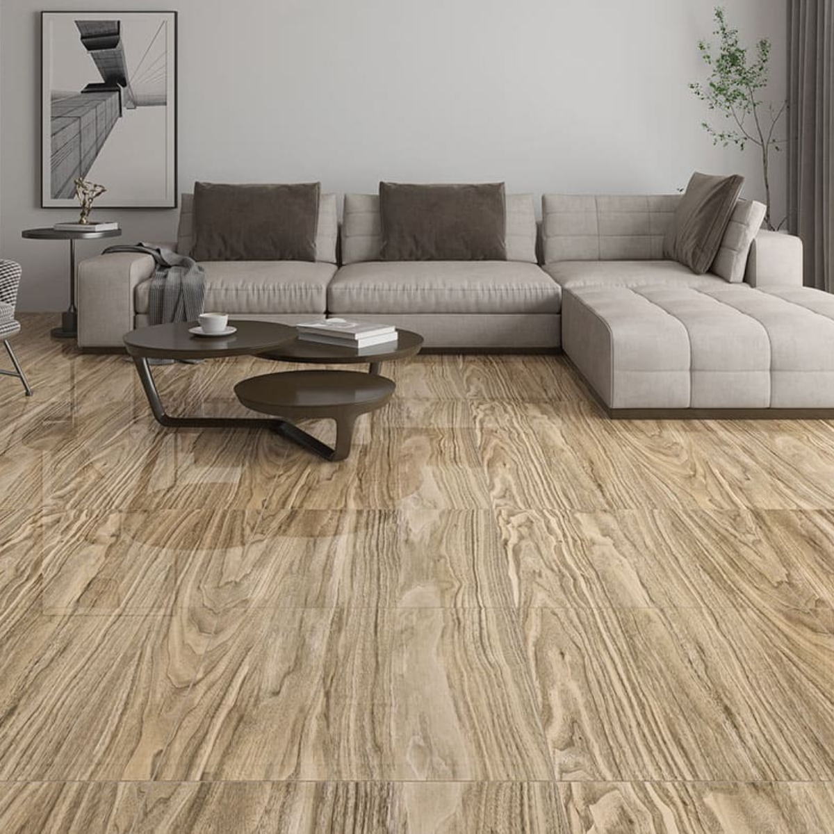 PISO CACAU RT POLIDO FORMIGRES 66x66 - Imagem 2