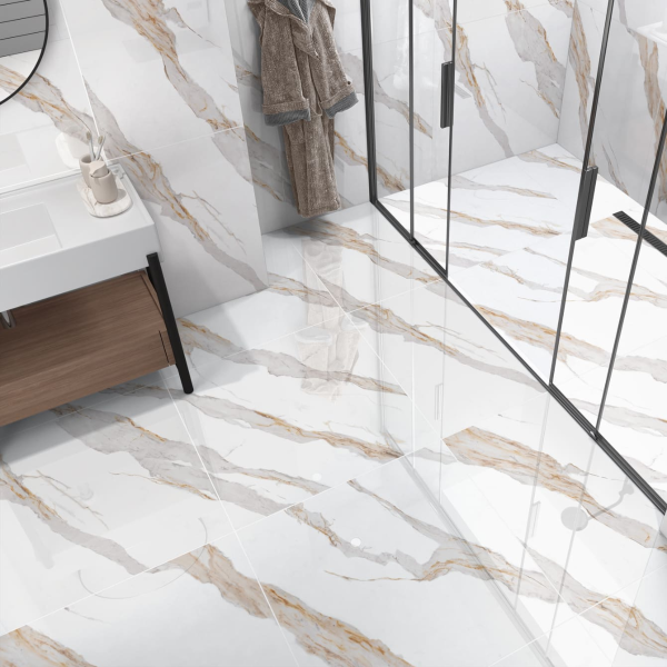 PISO CALACATA BIANCO RT POLIDO FORMIGRES 81X81 - Imagem 2