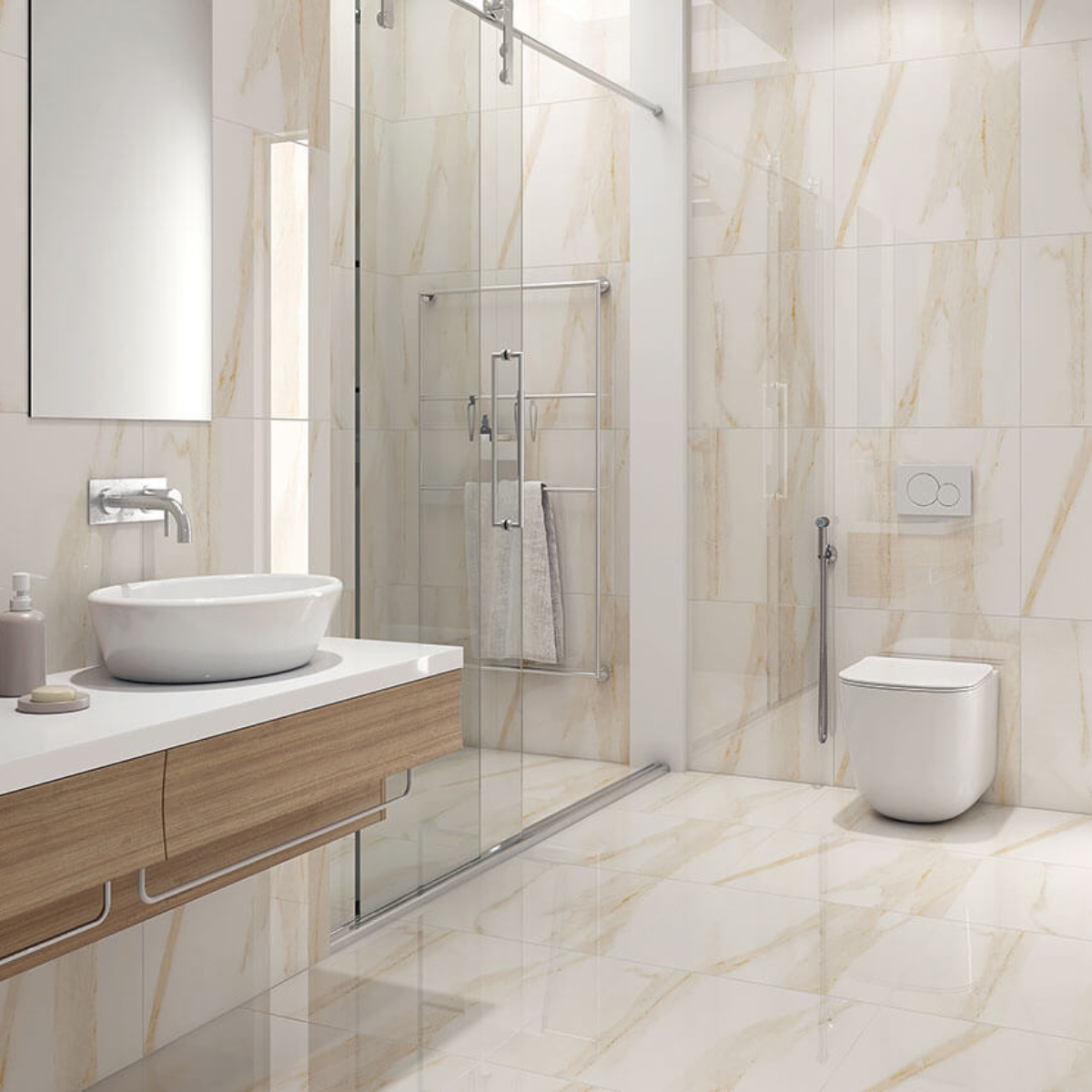 PISO GOLD RT POLIDO FORMIGRES 66x66 - Imagem 2