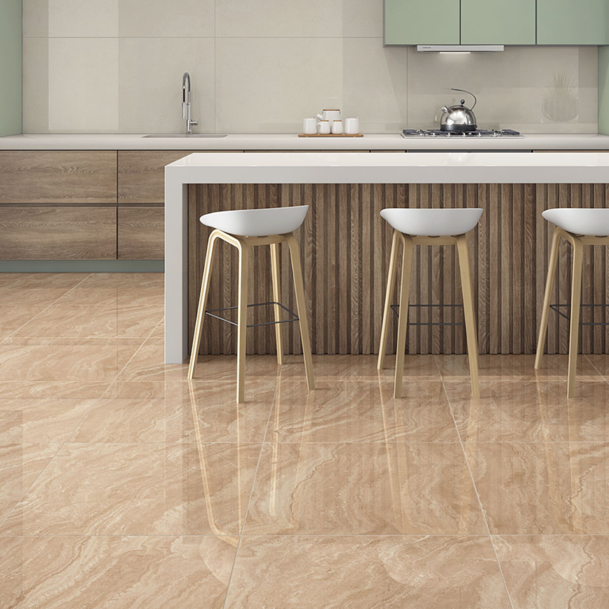 PISO MARAMEL RT POLIDO FORMIGRES 66x66 - Imagem 2