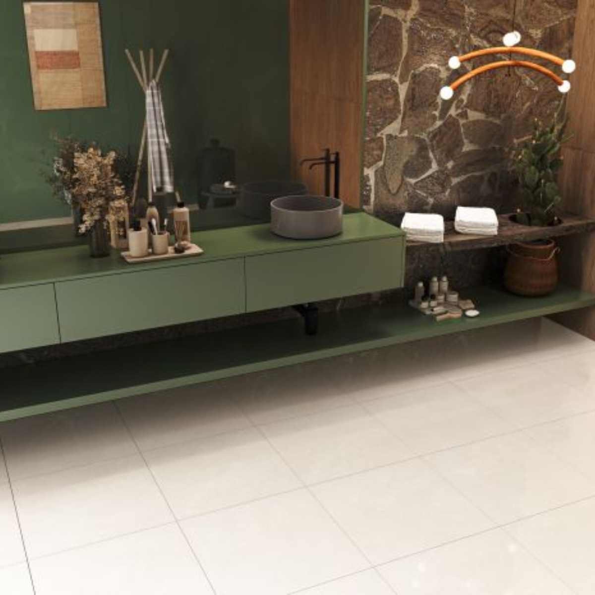 PORCELANATO QUEBEC NUDE POLIDO GAUDI 60X60 - Imagem 3